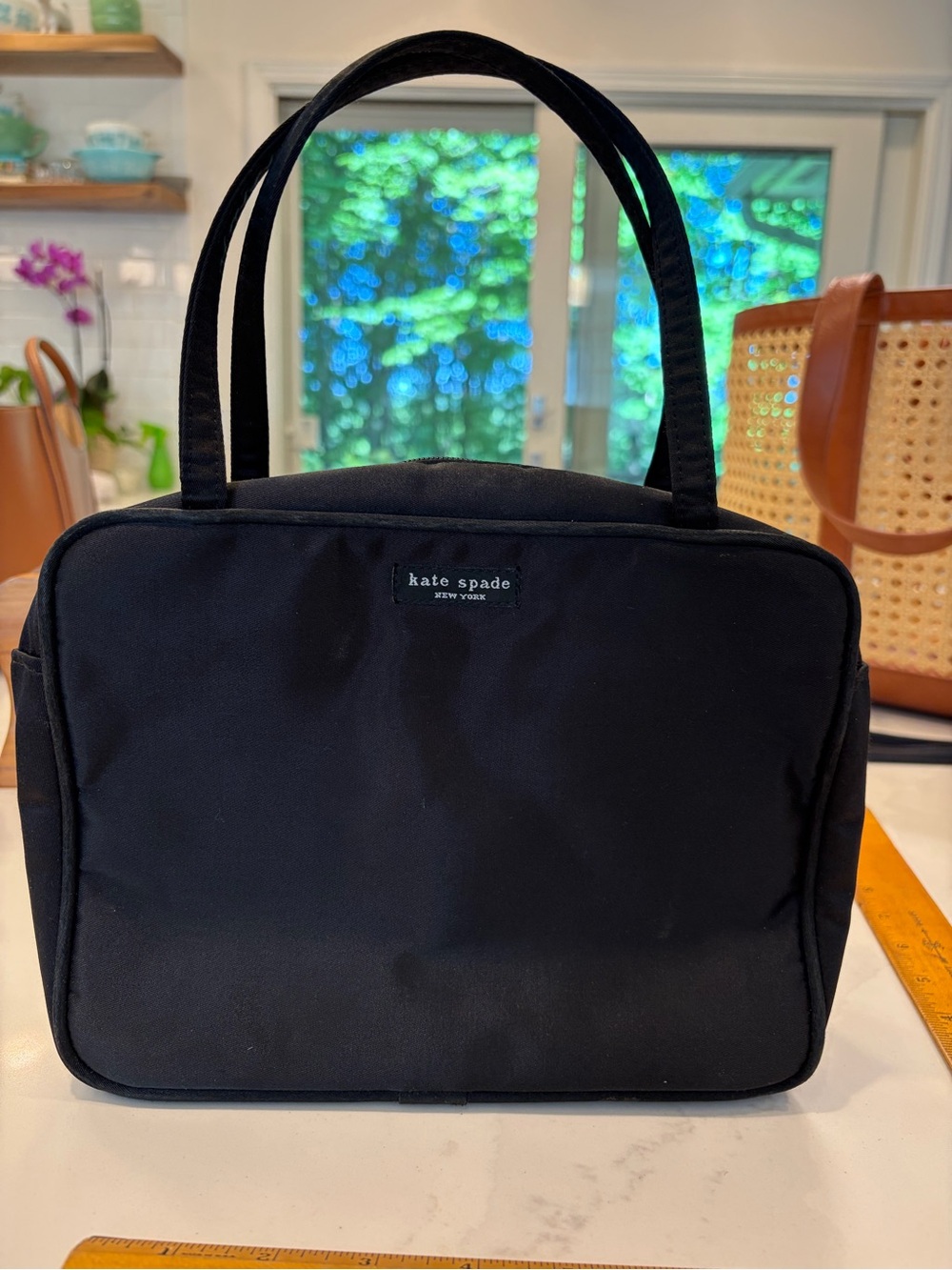 kate spade Black Nylon Satchel Tote